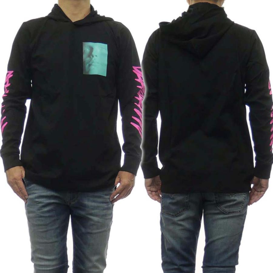 超目玉 Diesel ディーゼル メンズフーデッドロングtシャツ T Just Ls Hood A 0taxk ブラック 超美品 Www Tiniciti Com