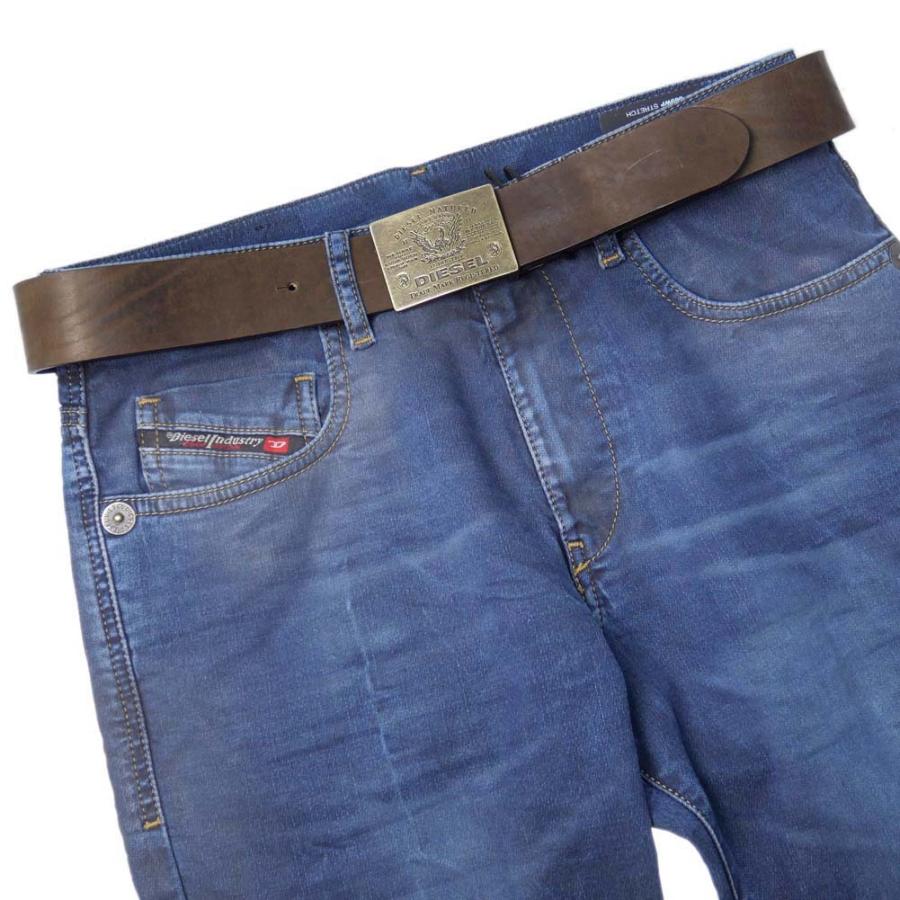 DIESEL ディーゼル メンズレザーベルト B-FILIN / X07772 PS142 ダークブラウン|tre-style|03