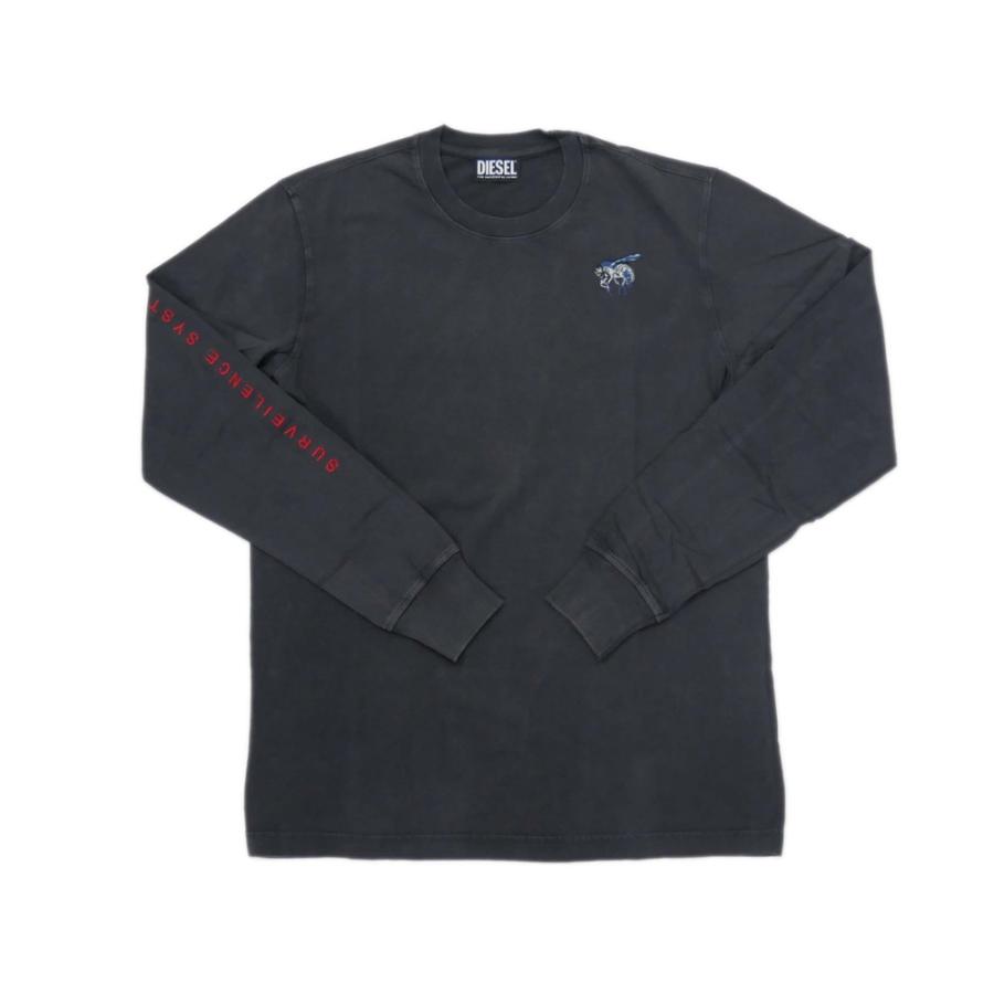 DIESEL ディーゼル メンズクルーネックロングTシャツ A06810 0TDAN / T-JUST-LS-E10 グレー｜tre-style｜02