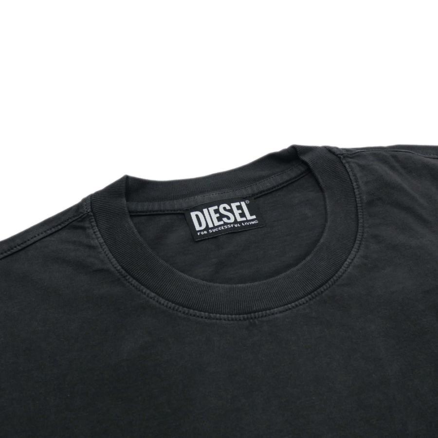 DIESEL ディーゼル メンズクルーネックロングTシャツ A06810 0TDAN / T-JUST-LS-E10 グレー｜tre-style｜03