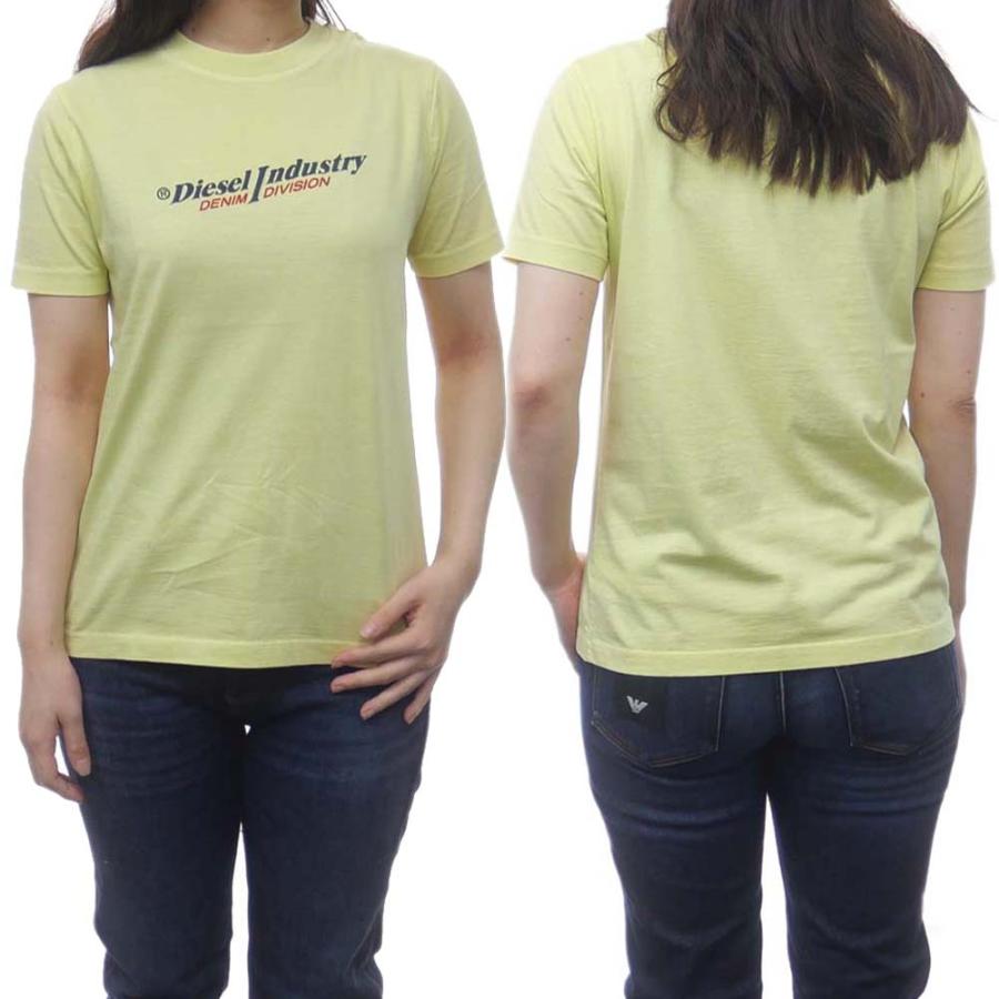 DIESEL ディーゼル レディースクルーネックTシャツ T-REG-IND MAGLIETTA / A05099 0PITA イエロー