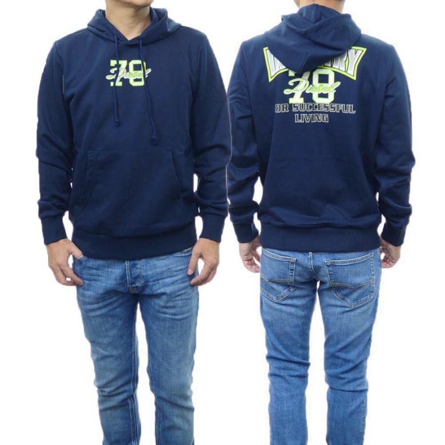 旧作お買い得セール！ DIESEL ディーゼル パーカー メンズ プルオーバー A11065 0HAYT / S-GINN-HOOD-K22-SWEAT-SHIRT ネイビー DIESEL（ディーゼル） メンズプルオーバーパーカー A11065 0HAYT / S