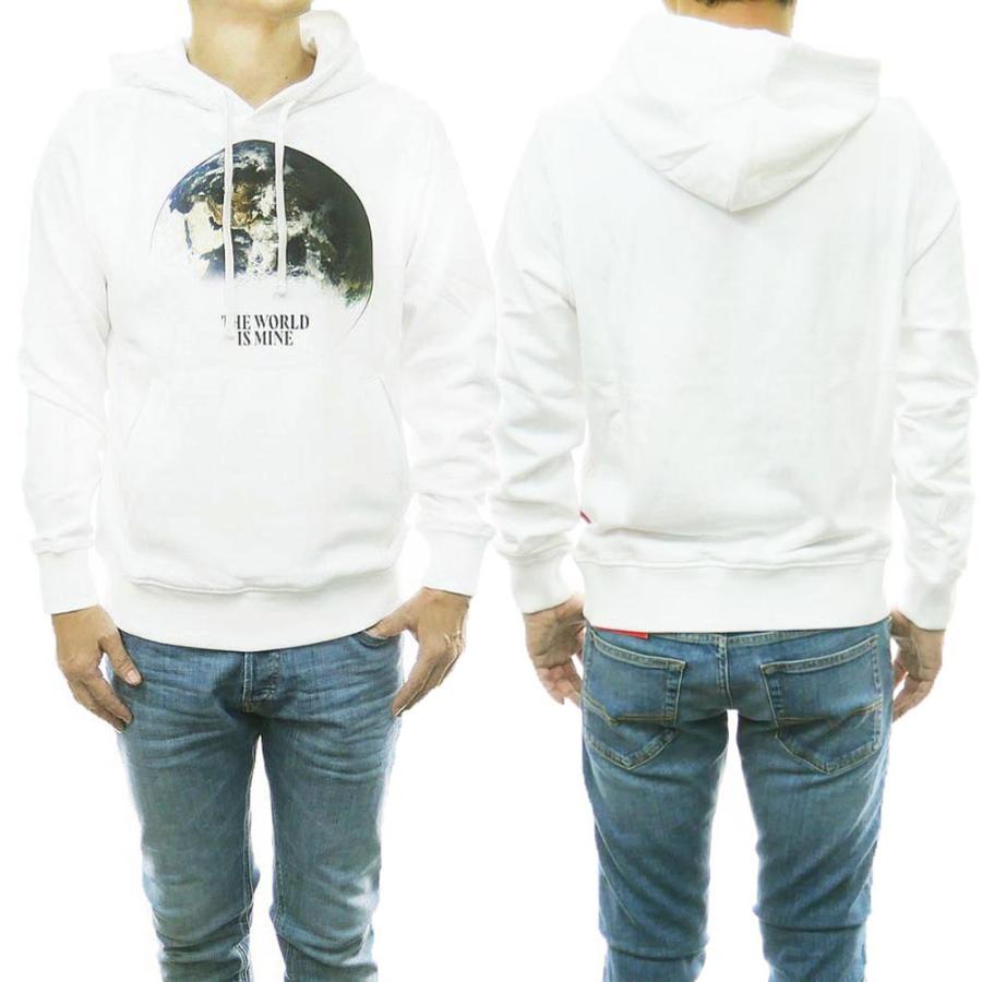 旧作お買い得セール！ DIESEL ディーゼル パーカー メンズ プルオーバー コットン 綿100％ A03570 0JFAV / S-GINN-WELT-HOOD ホワイト DIESEL（ディーゼル） メンズプルオーバーパーカー A03570 0JFAV / S