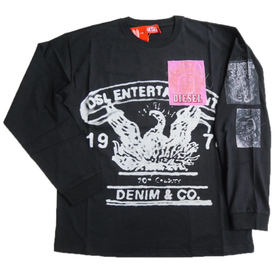 DIESEL ディーゼル メンズクルーネックロングTシャツ A14876 DIESEL ディーゼル メンズクルーネックロングTシャツ A14876
