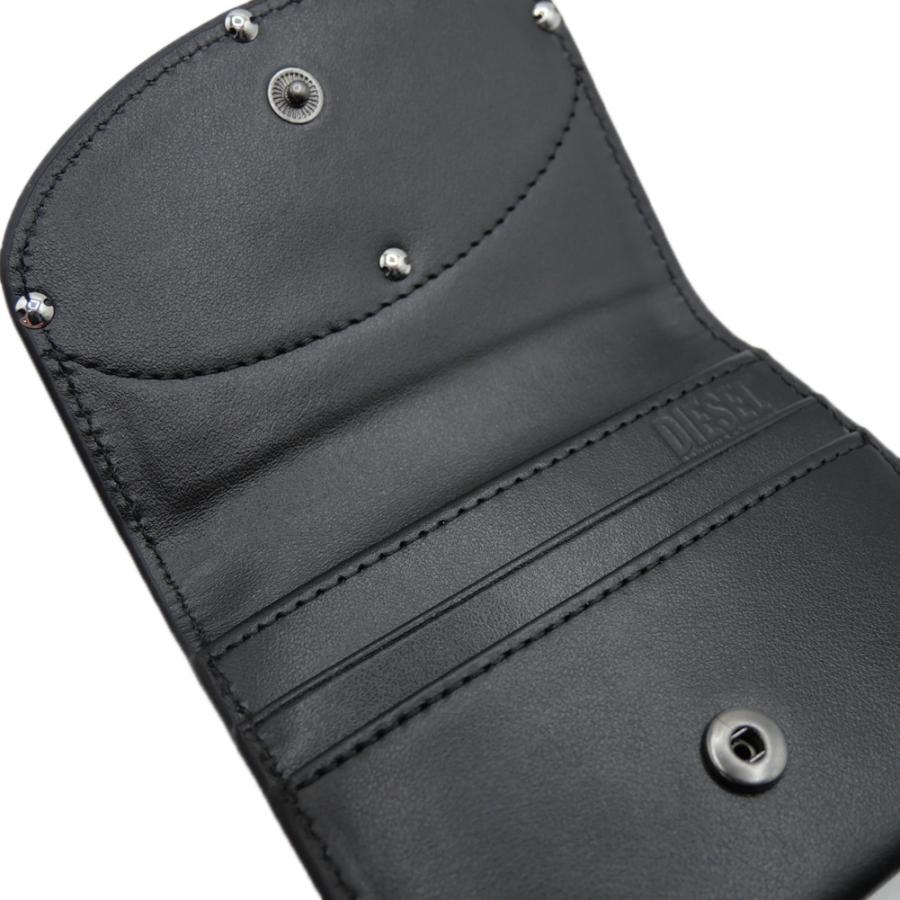DIESEL ディーゼル メンズカードケース X10125 PR818 / FOLI-D CARD HOLDER S ブラック /2024秋冬新作  クリスマス プレゼント ギフト ディーゼル DIESEL Dプラーク ロゴ コインケース カードケース フラグメントケース X09367 P1101  T8013 bwde00509m メンズ ブラック ...