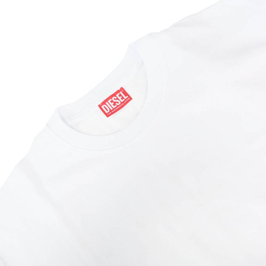 DIESEL ディーゼル メンズクルーネックTシャツ A12749 0BEAF / T-BOXT-N11 ホワイト /2024春夏新作｜tre-style｜03