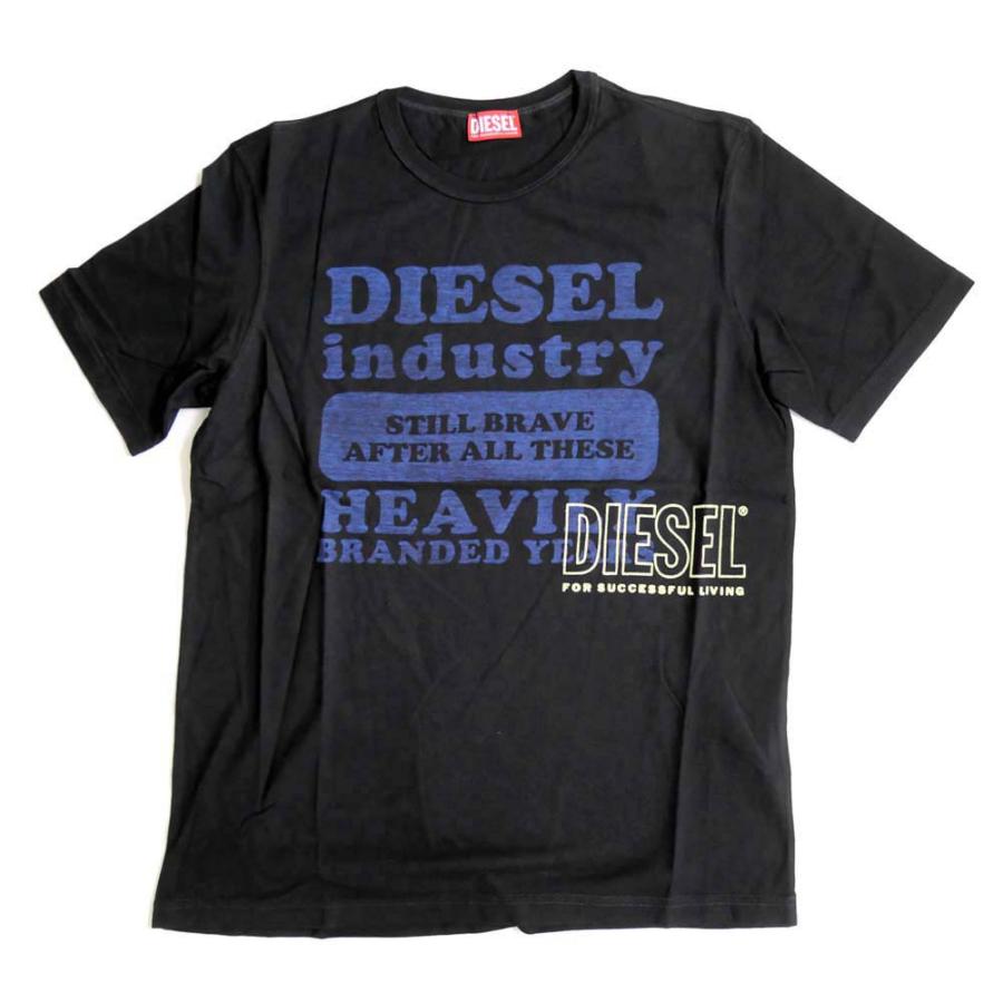 DIESEL ディーゼル メンズクルーネックTシャツ A12355 0KKAK / T-JUST-N9 ブラック /2024春夏新作｜tre-style｜02
