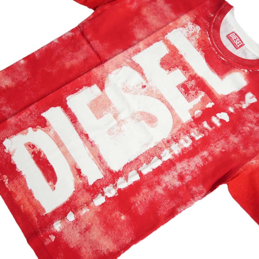 DIESEL ディーゼル メンズクルーネックTシャツ A13328 0AIJV / T-BOXT-BISC レッド /2024春夏新作｜tre-style｜04