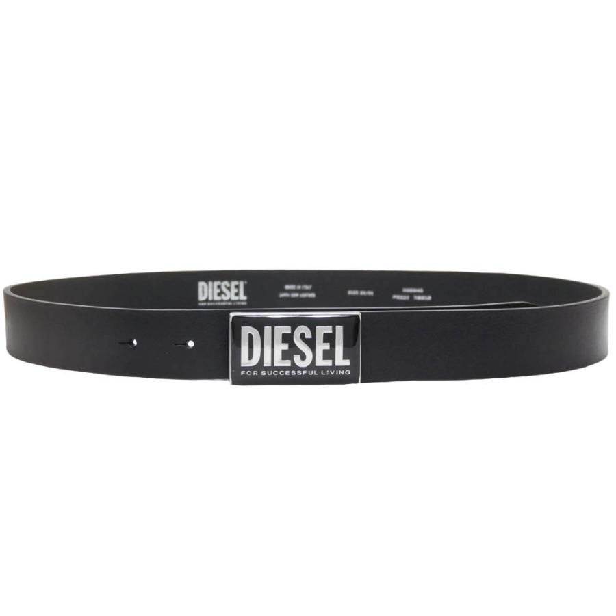 DIESEL ディーゼル メンズレザーベルト X09945 PR227 / B-GLOSSY II ブラック /2024春夏新作｜tre-style｜02