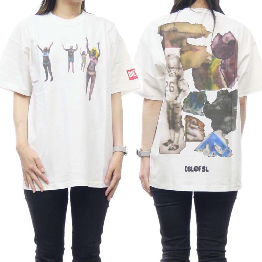 DIESEL ディーゼル レディースクルーネックTシャツ A13264 0AKAK