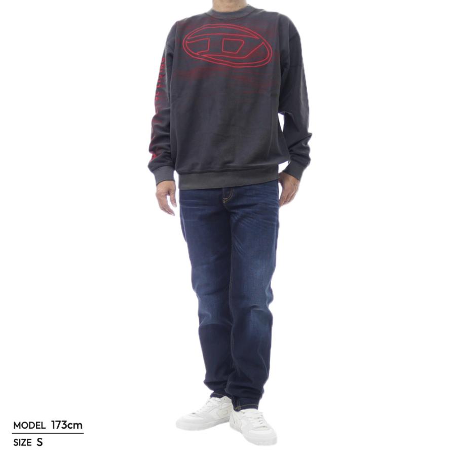 2025 秋冬新作！ DIESEL ディーゼル トレーナー メンズ コットン 綿100％ A18654 0AGCB / S-BOXT-T1 チャコール DIESEL（ディーゼル） メンズトレーナー A18654 0AGCB / S-BOXT-T1