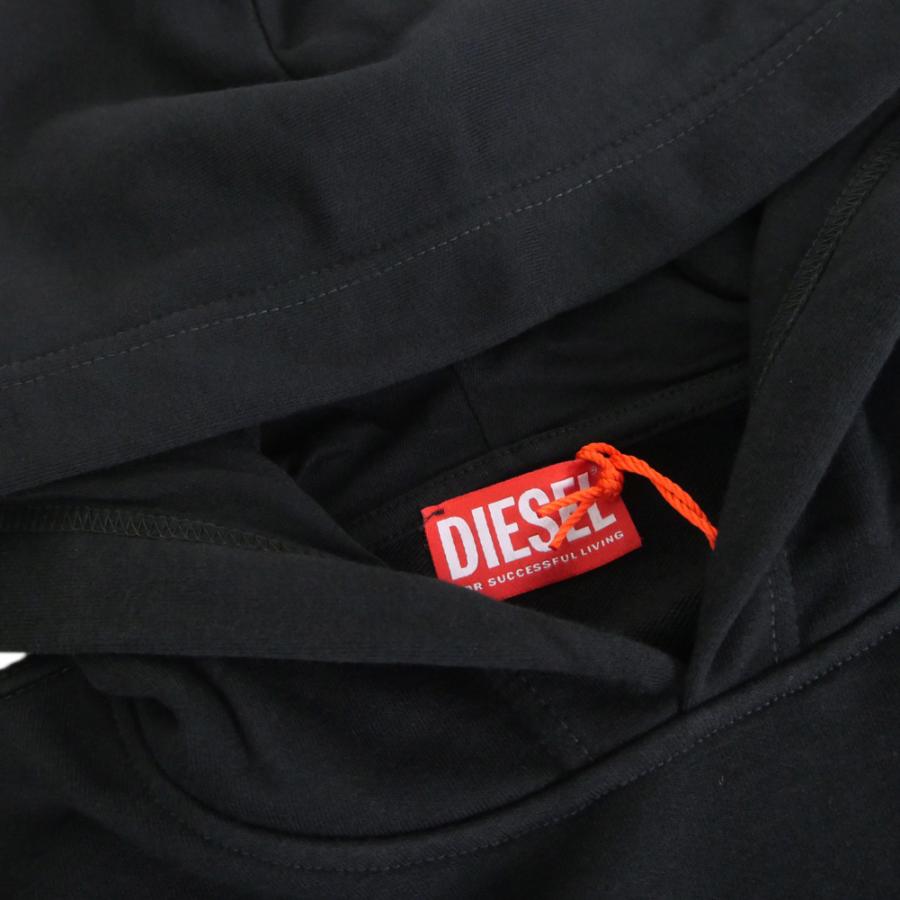 2025 秋冬新作！ DIESEL ディーゼル パーカー メンズ プルオーバー A18728 0HYAT / S-BOXT-HOOD-TS ブラック DIESEL（ディーゼル） メンズプルオーバーパーカー A18728 0HYAT / S