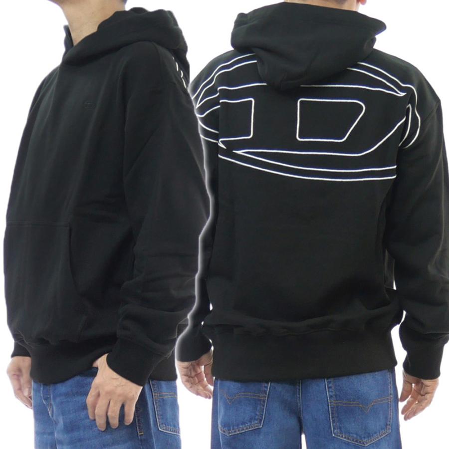 【極美品】DIESEL ブラック パーカー Mサイズ S-MACS-HOOD-OD スウェットパーカーオーバルD｜ブラック｜メンズ｜DIESEL
