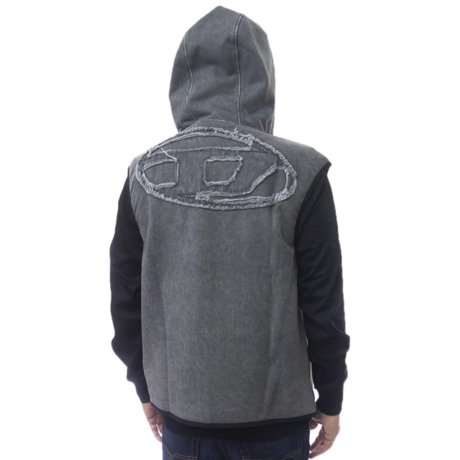 2025 秋冬新作！ DIESEL ディーゼル ベスト メンズ A19406 0AJFN / S-HAKY-NEW チャコールグレー DIESEL（ディーゼル） メンズベスト A19406 0AJFN / S-HAKY-NEW