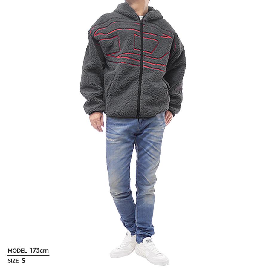 DIESEL（ディーゼル） メンズボアブルゾン A18497 OKIBT / S-ZAT SWEAT