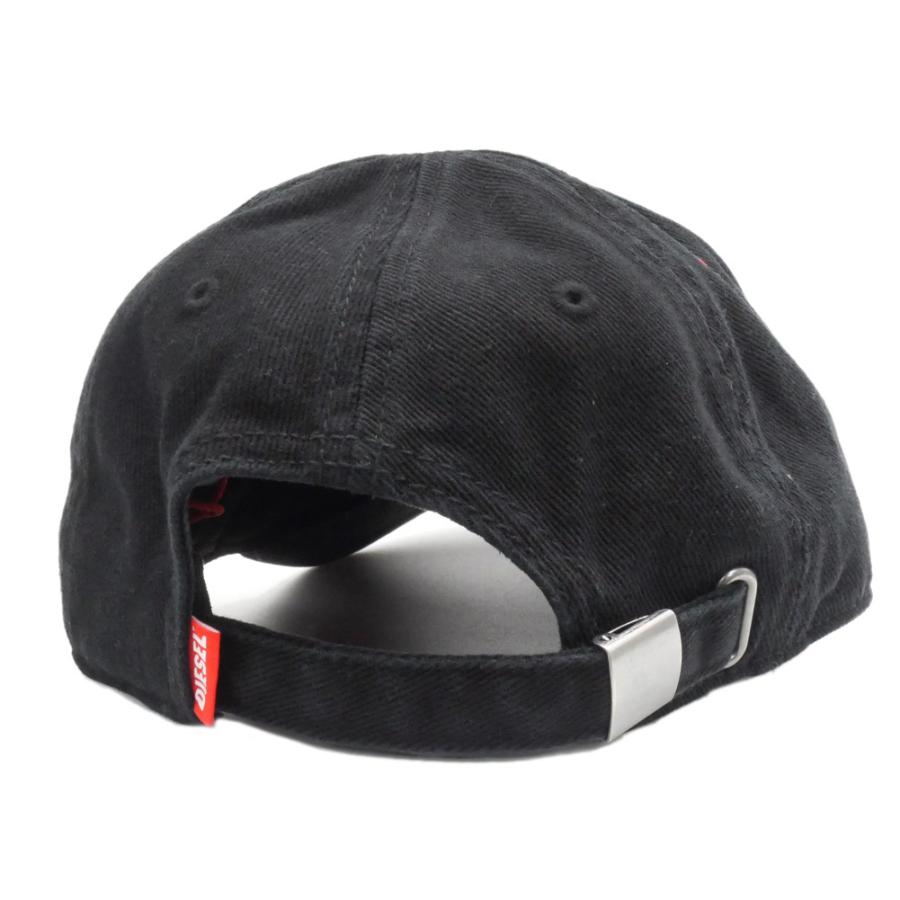 2025 秋冬新作！ DIESEL ディーゼル 帽子 メンズ レディース ユニセックス コットン 綿100％ キャップ A19459 0BLAA / C-SUX ブラック×レッド DIESEL（ディーゼル） メンズ レディース キャップ A19459 0BLAA / C