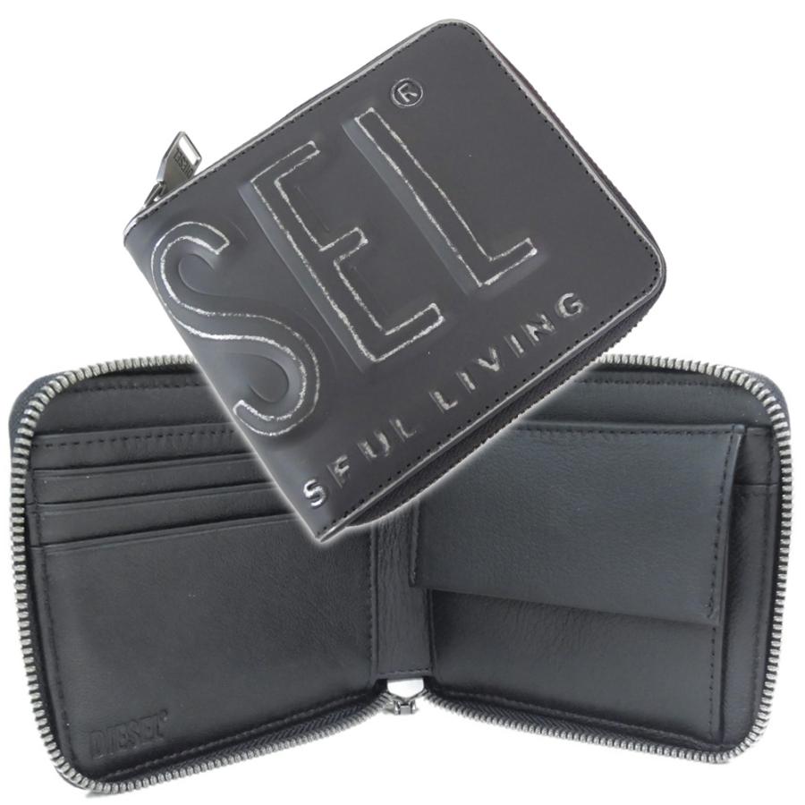 DIESEL ディーゼル メンズ二つ折り財布（小銭入れ付き） X10007