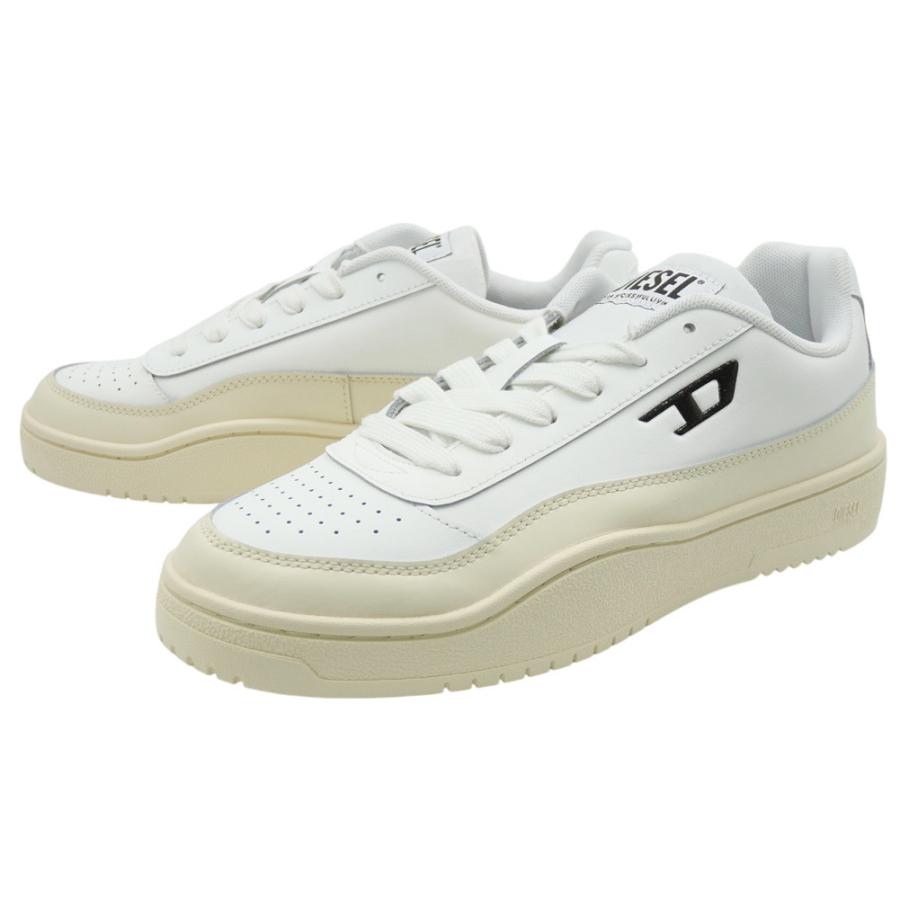 DIESEL ディーゼル メンズ スニーカー 靴 シューズ ローカット Y03608 P5576 / S-TRACKER-D LOW ホワイト×アイボリー 定番人気商品 DIESEL（ディーゼル） メンズローカットスニーカー Y03608 P5576 / S