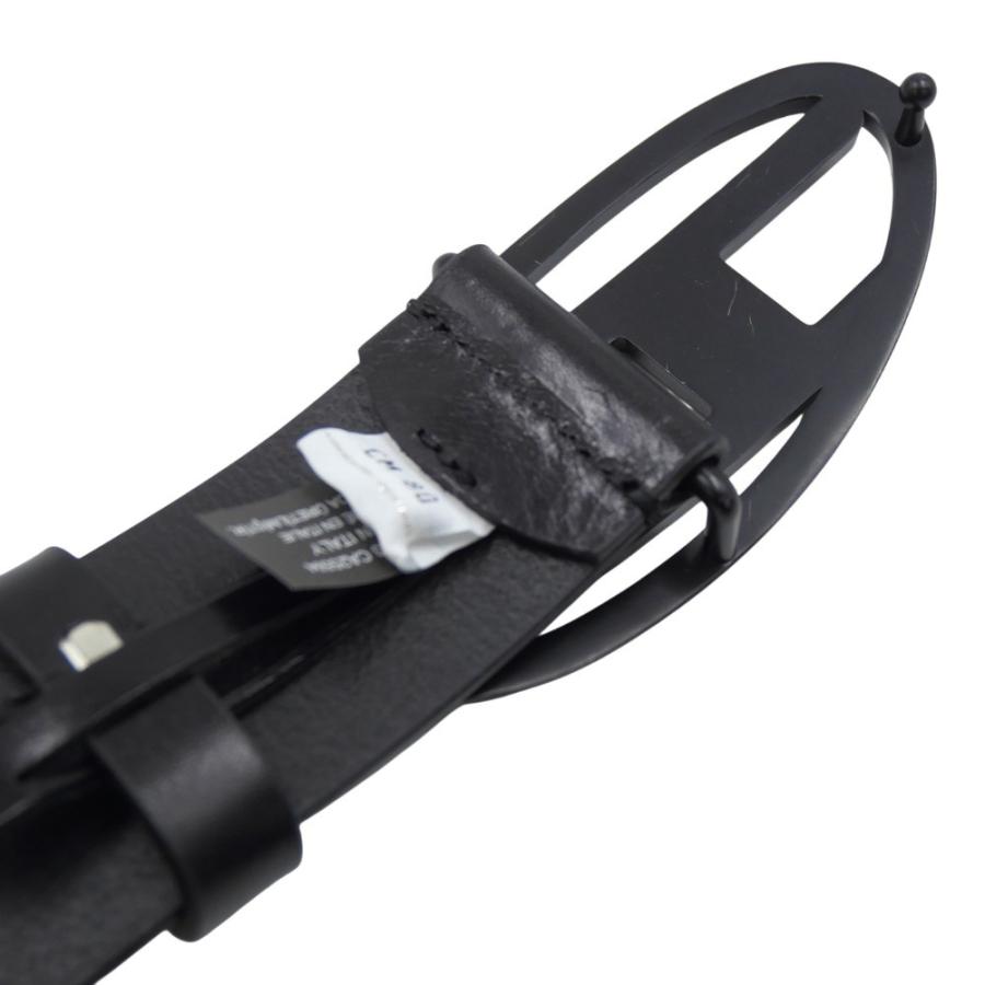 【未使用】DIESEL ラメデザイン Dメタルロゴ ベルト レディース ブラック DIESEL（ディーゼル） ベルト B-1dr W X08727 PR666 レディース Dロゴ