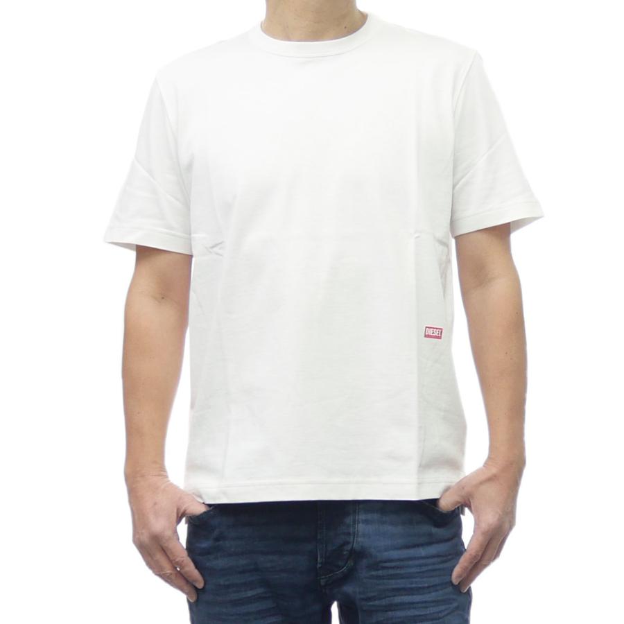 DRKSHDW クルーネック半袖tシャツ ホワイト FW24/25 DIESEL ディーゼル メンズクルーネックTシャツ A16514 0AKAK / T