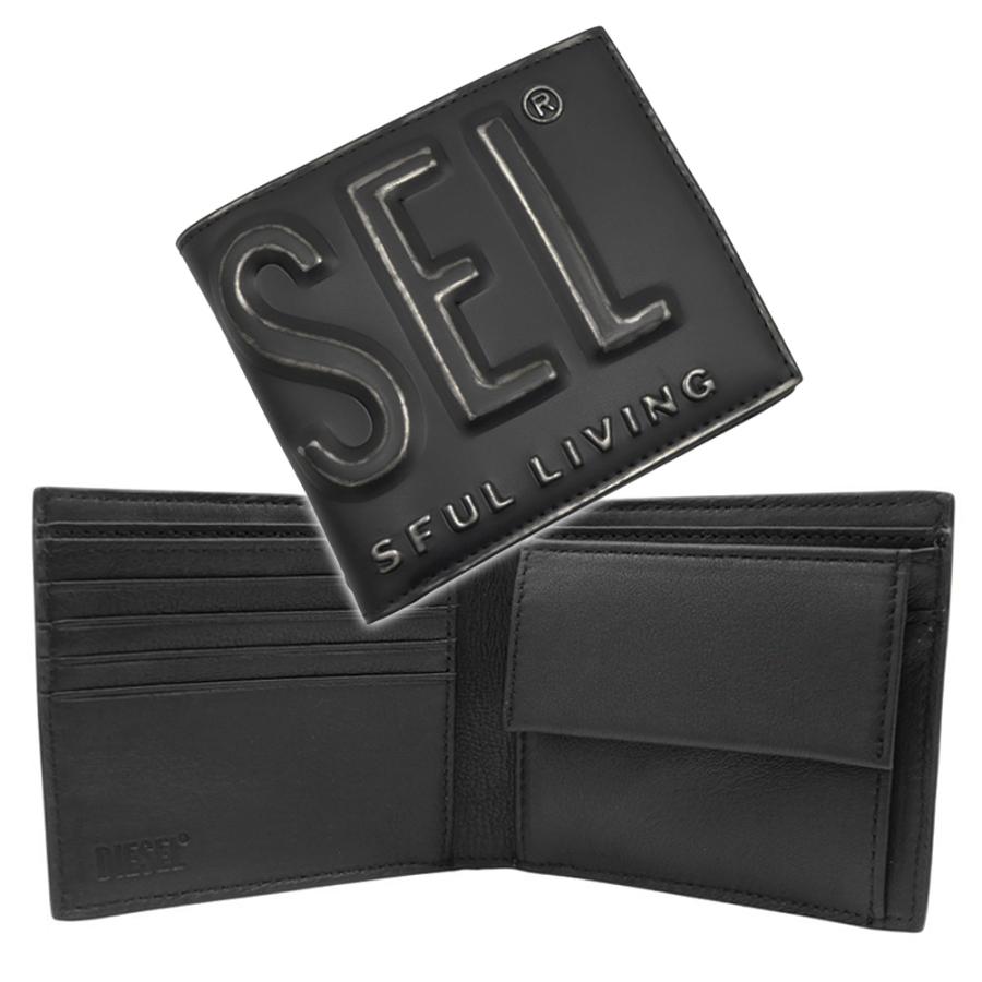 DIESEL ディーゼル メンズ二つ折り財布(小銭入れ付き) X10206 DIESEL ディーゼル メンズ二つ折り財布(小銭入れ付き) X10206