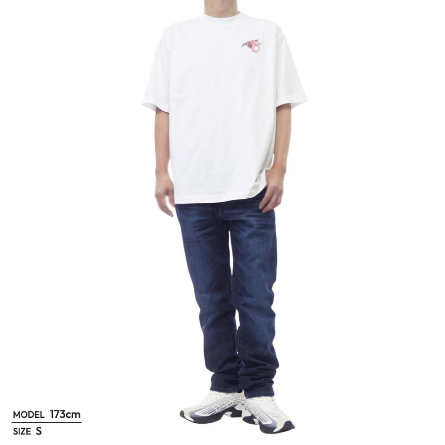 DIESEL ディーゼル メンズクルーネックTシャツ A22497 0PLAT / T-BOGGY-V4 ホワイト 2026春夏新作の画像