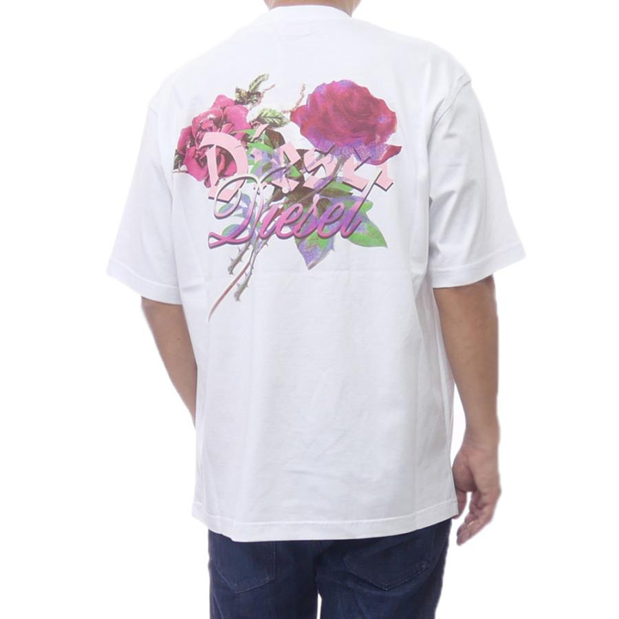 DIESEL ディーゼル メンズクルーネックTシャツ A22497 0PLAT / T-BOGGY-V4 ホワイト 2026春夏新作の画像