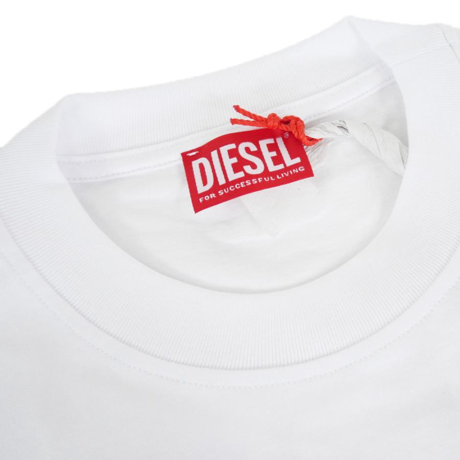DIESEL ディーゼル メンズクルーネックTシャツ A22497 0PLAT / T-BOGGY-V4 ホワイト 2026春夏新作の画像