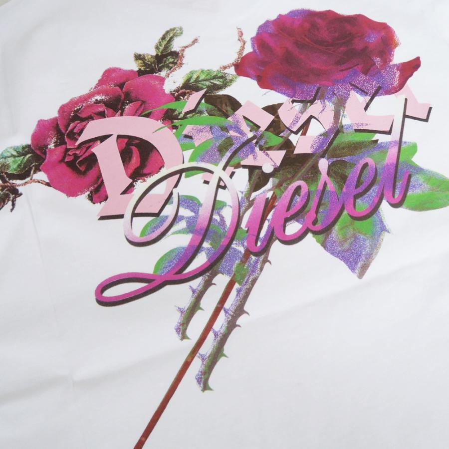 DIESEL ディーゼル メンズクルーネックTシャツ A22497 0PLAT / T-BOGGY-V4 ホワイト 2026春夏新作の画像