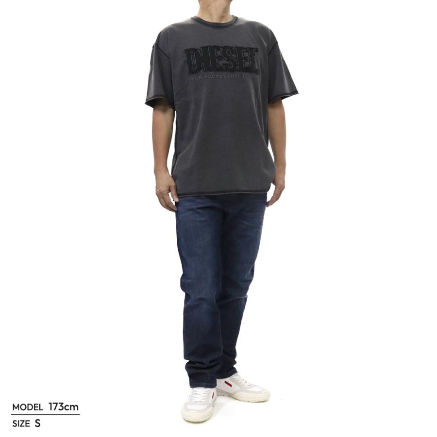 DIESEL ディーゼル メンズクルーネックTシャツ A21041 0KMAH / T-RAWBOXT ダークグレー 2026春夏新作の画像