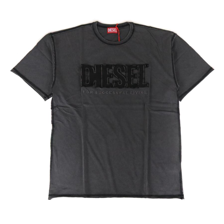 DIESEL ディーゼル メンズクルーネックTシャツ A21041 0KMAH / T-RAWBOXT ダークグレー 2026春夏新作の画像