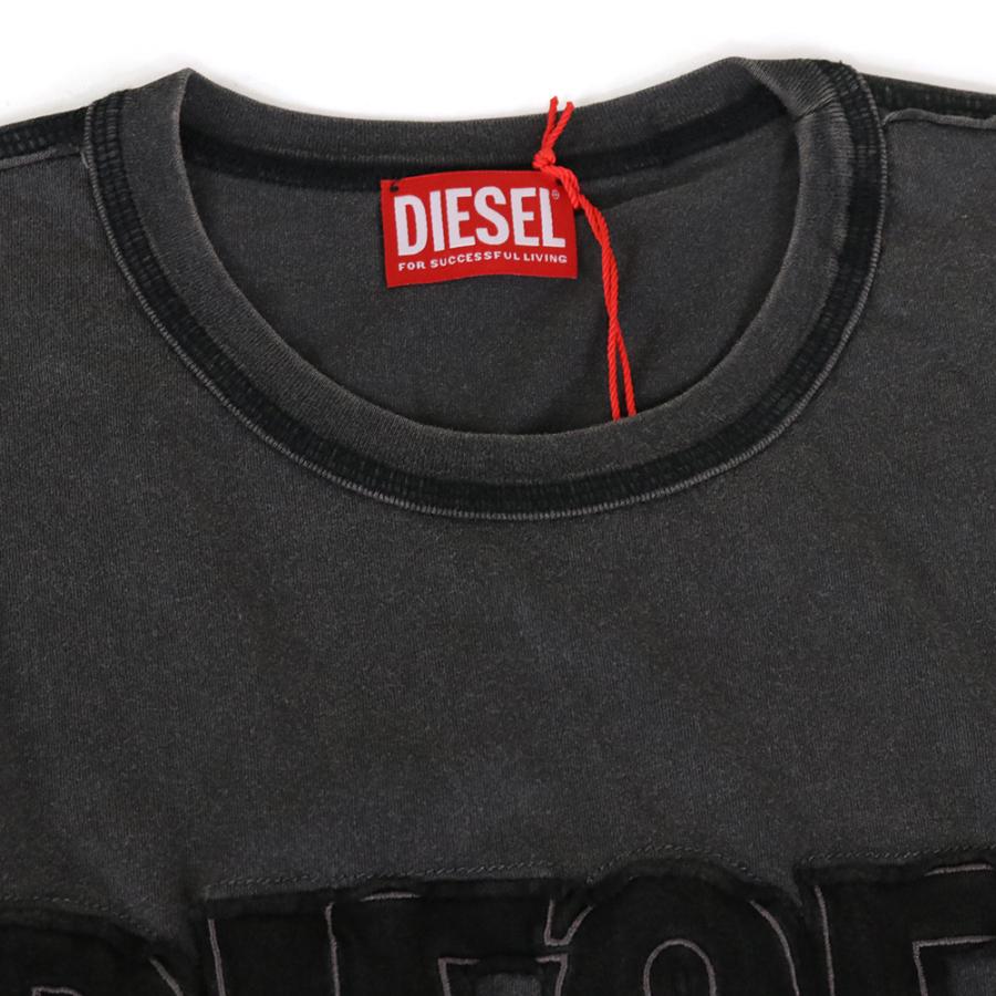 DIESEL ディーゼル メンズクルーネックTシャツ A21041 0KMAH / T-RAWBOXT ダークグレー 2026春夏新作の画像
