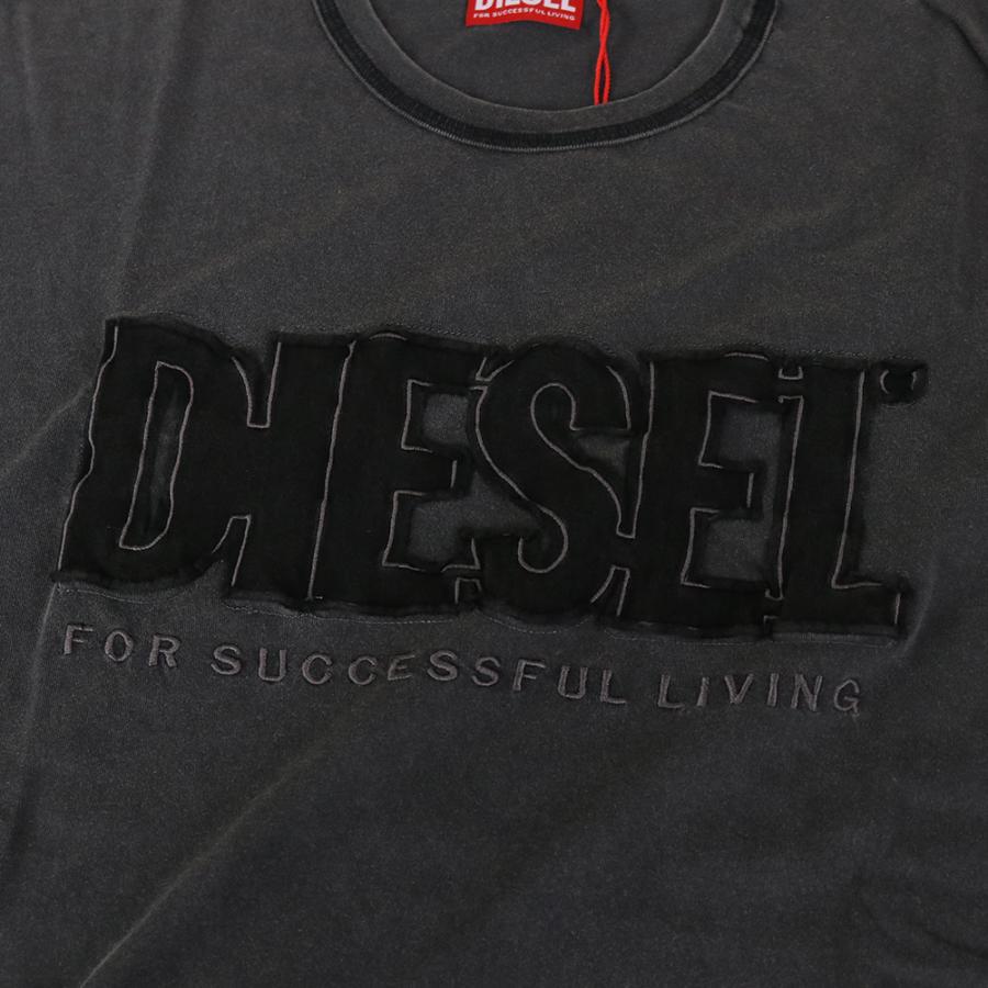 DIESEL ディーゼル メンズクルーネックTシャツ A21041 0KMAH / T-RAWBOXT ダークグレー 2026春夏新作の画像