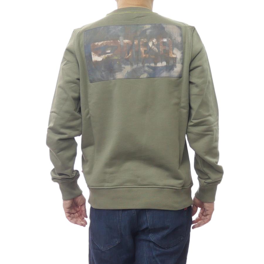 DIESEL ディーゼル メンズトレーナー A19986 0EGEN / S-GINN-V1 カーキ 2026春夏新作_3