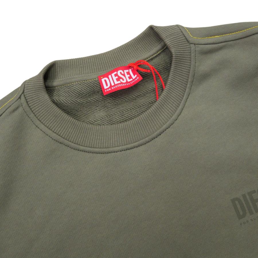 DIESEL ディーゼル メンズトレーナー A19986 0EGEN / S-GINN-V1 カーキ 2026春夏新作_5