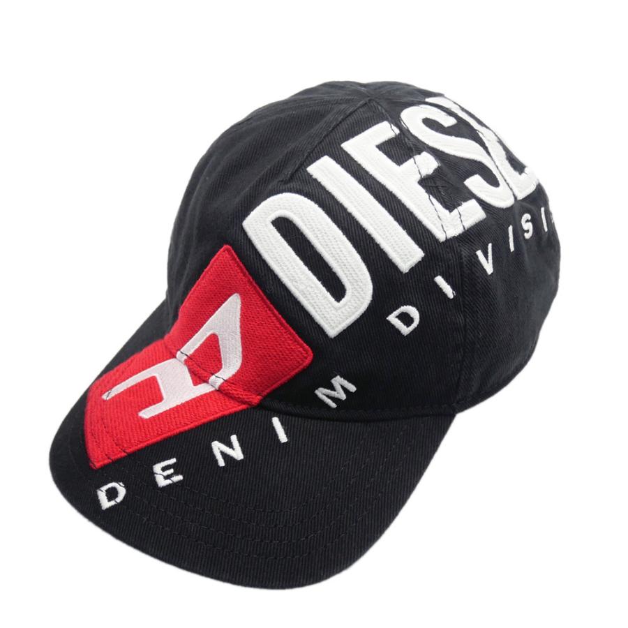 DIESEL ディーゼル キャップ C-BRAFF Baseball cap with embroidered patches｜ブラック｜メンズ
