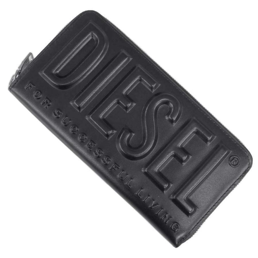 値下げしました！DIESEL 長財布 ブラック　X10006PR818 DIESEL（ディーゼル） メンズ ラウンドファスナー長財布（小銭入れ付き