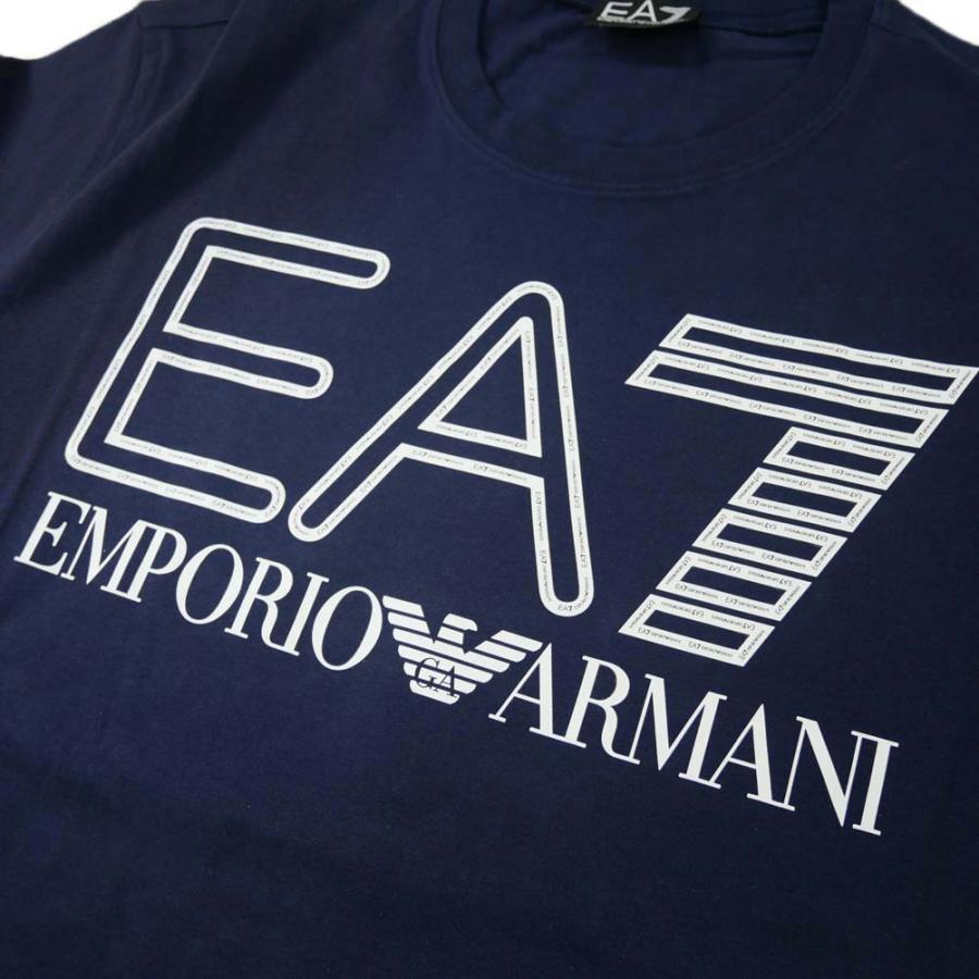 EMPORIO ARMANI エンポリオアルマーニ EA7 メンズクルーネックロングTシャツ 6RPT04 PJFFZ ネイビー｜tre-style｜04