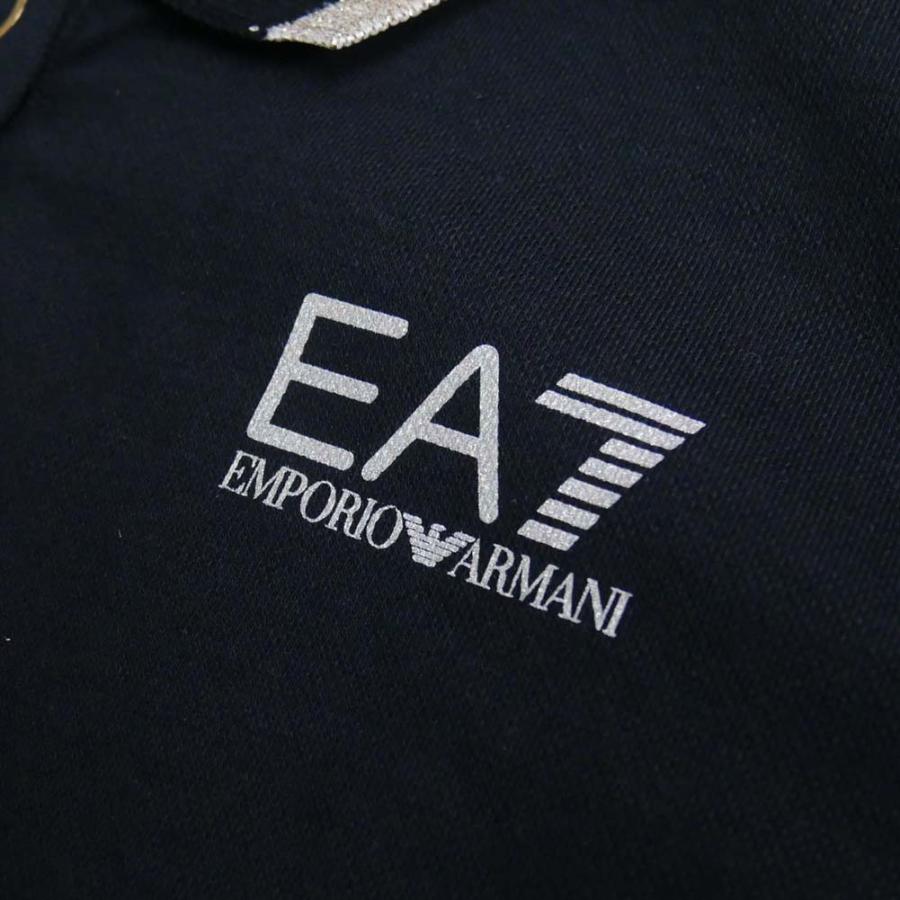 EMPORIO ARMANI エンポリオアルマーニ EA7 レディース鹿の子ポロシャツ 3RTF04 TJNXZ ブラック｜tre-style｜04