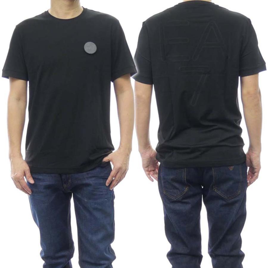 EMPORIO ARMANI エンポリオアルマーニ EA7 メンズクルーネックTシャツ 3DPT31 PJRGZ ブラック : TRE ...