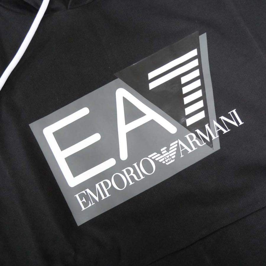 EMPORIO ARMANI エンポリオアルマーニ EA7 メンズプルオーバーパーカー 3DPM58 PJ052 ブラック /2024春夏新作｜tre-style｜04