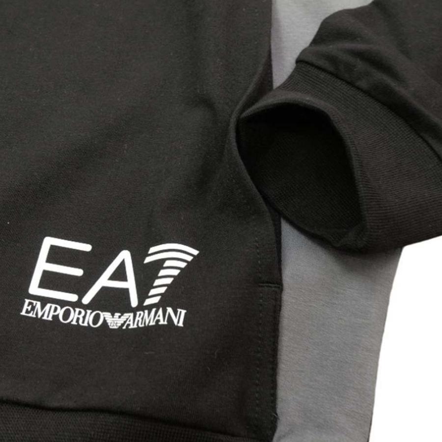 EMPORIO ARMANI エンポリオアルマーニ EA7 メンズセットアップスウェット 3DPV10 PJLIZ ブラック /2024春夏新作｜tre-style｜04