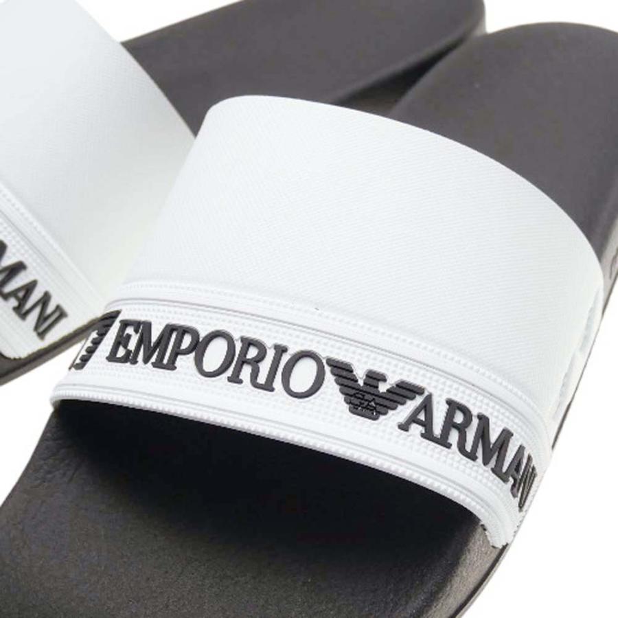 EMPORIO ARMANI エンポリオアルマーニ EA7 メンズシャワーサンダル XCP011 XK277 ブラック×ホワイト /2024春夏新作｜tre-style｜04