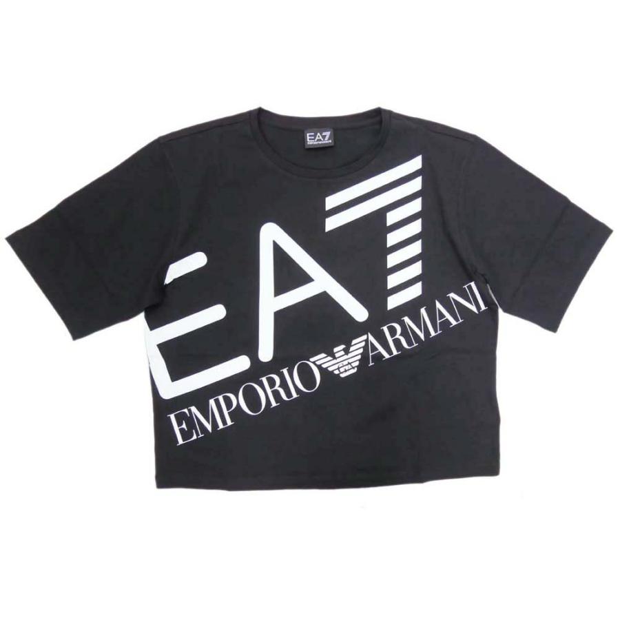 EMPORIO ARMANI エンポリオアルマーニ EA7 レディースクルーネックTシャツ 3DTT23 TJRQZ ブラック /2024春夏新作｜tre-style｜02
