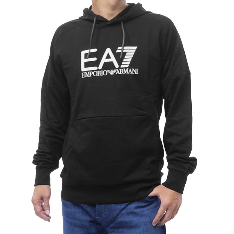 2025 秋冬新作！ EMPORIO ARMANI エンポリオアルマーニ EA7 パーカー メンズ プルオーバー 7M000903 AF13512 ブラック EMPORIO ARMANI エンポリオアルマーニ EA7 メンズプルオーバーパーカー
