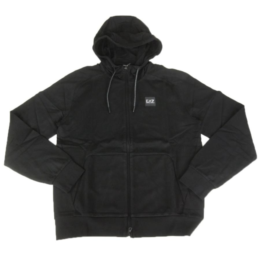 2025 秋冬新作！ EMPORIO ARMANI エンポリオアルマーニ EA7 パーカー メンズ ジップアップ 7M000904 AF13512 ブラック EMPORIO ARMANI エンポリオアルマーニ EA7 メンズジップアップパーカー