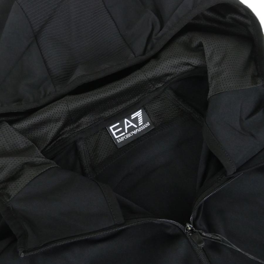 2025 秋冬新作！ EMPORIO ARMANI エンポリオアルマーニ EA7 パーカー メンズ ジップアップ 7M000591 AF13534 ブラック EMPORIO ARMANI エンポリオアルマーニ EA7 メンズジップアップパーカー