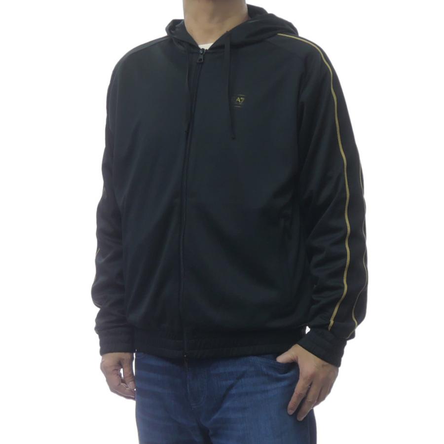 2025 秋冬新作！ EMPORIO ARMANI エンポリオアルマーニ EA7 トレーナー メンズ ジップアップ 7M000621 AF17089 ブラック EMPORIO ARMANI エンポリオアルマーニ EA7 メンズジップアップパーカー