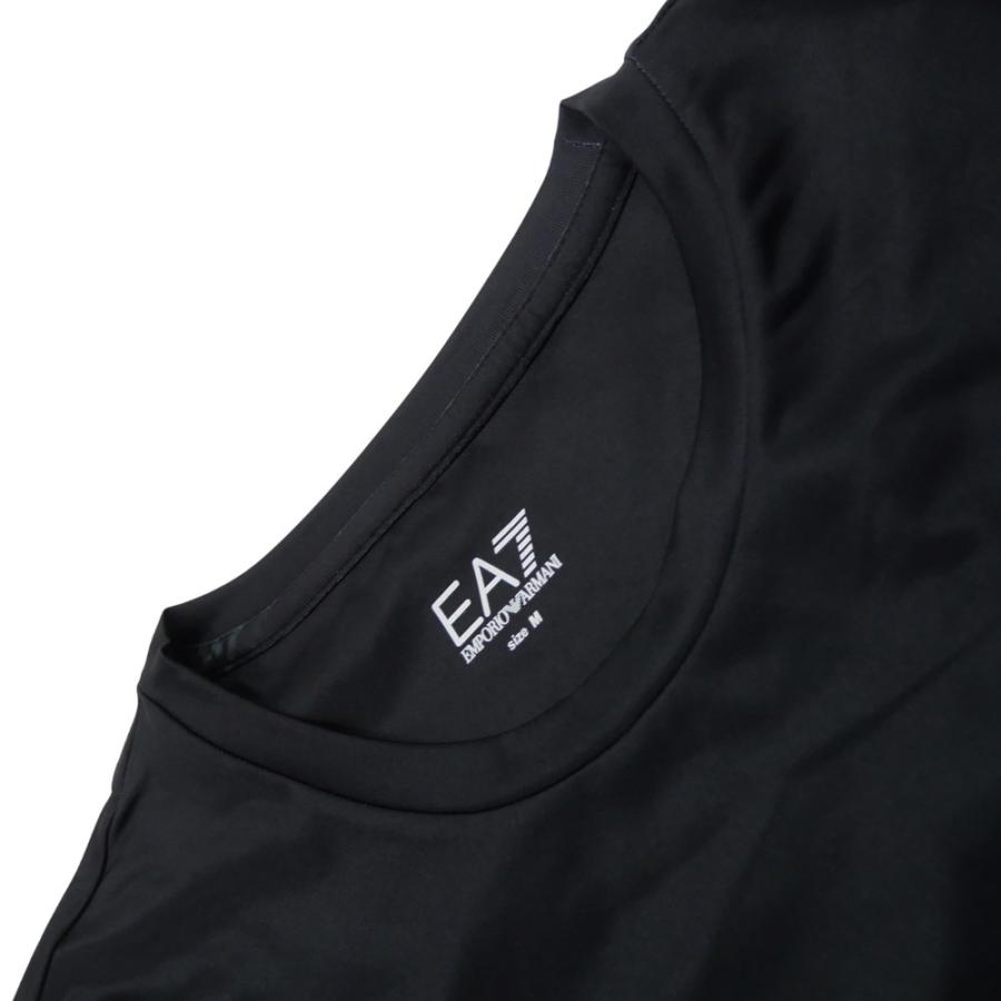 2025 秋冬新作！ EMPORIO ARMANI エンポリオアルマーニ EA7 Tシャツ レディース 長袖 クルーネック ロンT 7W000613 AF19217 ブラック EMPORIO ARMANI エンポリオアルマーニ EA7 レディースクルーネック