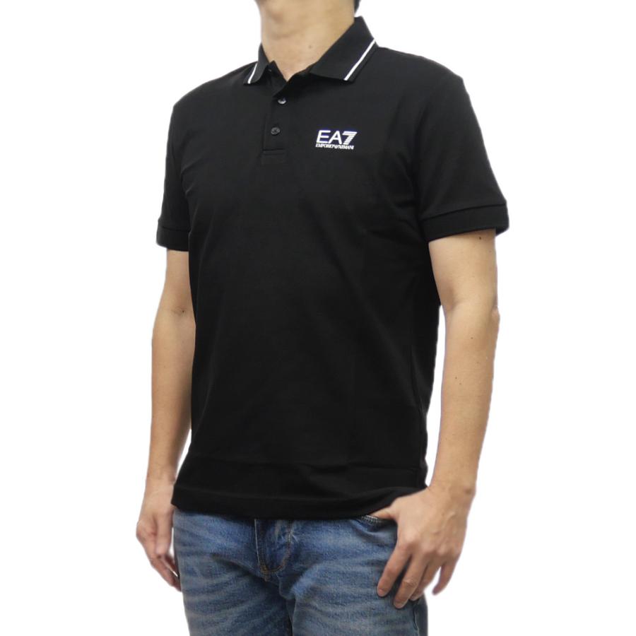 セールSS EMPORIO ARMANI エンポリオアルマーニ EA7 ポロシャツ 半袖 メンズ 鹿の子 8NPF16 PJVUZ ブランド ロゴ カジュアル スポーティ きれいめ 大きいサイズ ブラック EMPORIO ARMANI エンポリオアルマーニ EA7 メンズ鹿の子ポロシャツ